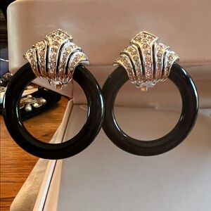 YAMADA OfTokyoSigned EUCVTG ART DECODanglingRoundClip&Rhinestone ModernistStyle